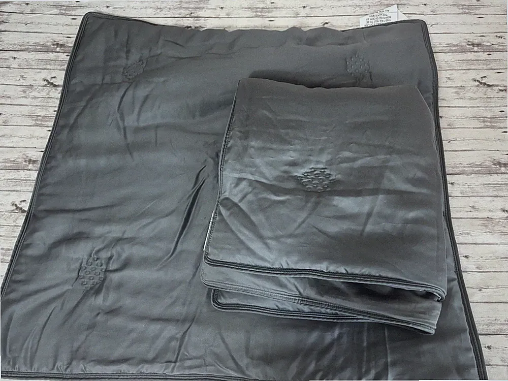 2 Pottery Barn Casual Tencel Tufted Lyocell EURO Shams Set Of 2 Steel Blue