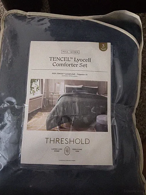3pc Full/Queen Tencel/Lyocel Comforter and Sham Set White - Threshold