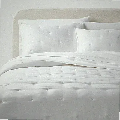 3pc King TENCEL Comforter and Sham Set White - Threshold
