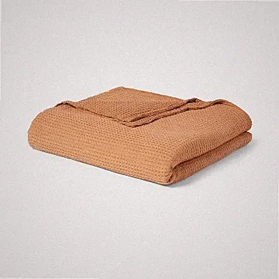 Brown Threshold Cooling Waffle Blanket - Lyocell Full/Queen (92x90 Throw)