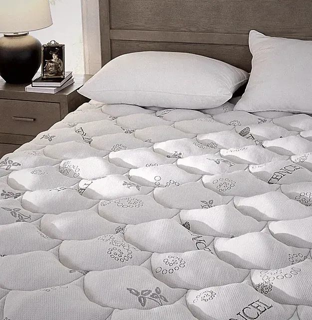 Cali King Padded Topper 40% Tencel Blend Rayon From Bamboo & Cotton
