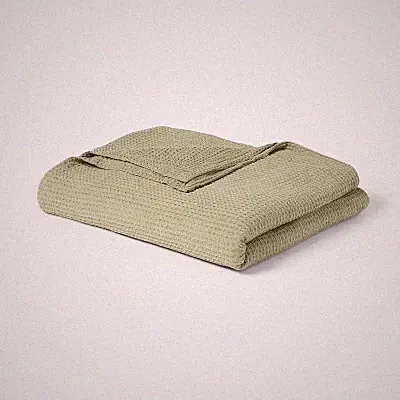 Full/Queen TENCEL Lyocell Waffle Bed Blanket Green - Threshold