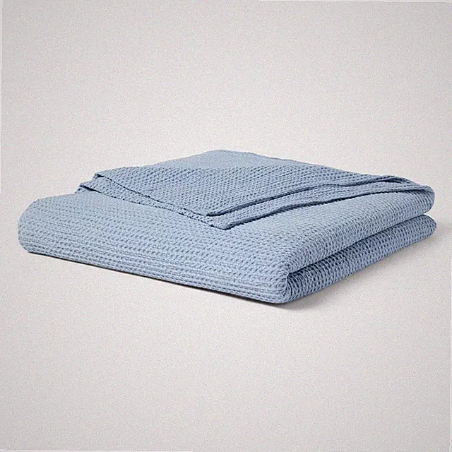 Full/Queen TENCEL Lyocell Waffle Bed Blanket Light Blue - Threshold