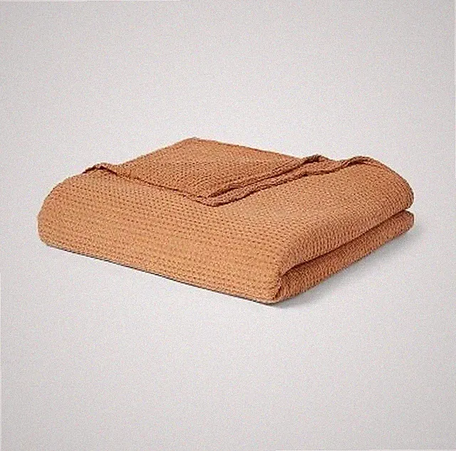 Full/Queen TENCEL Lyocell Waffle Bed Blanket Rust Brown - Threshold