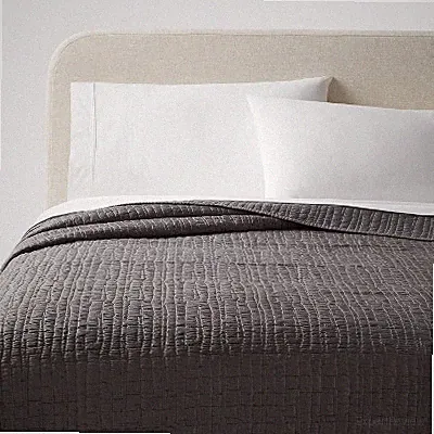 Full/Queen TENCEL Quilt Dark Gray - Threshold