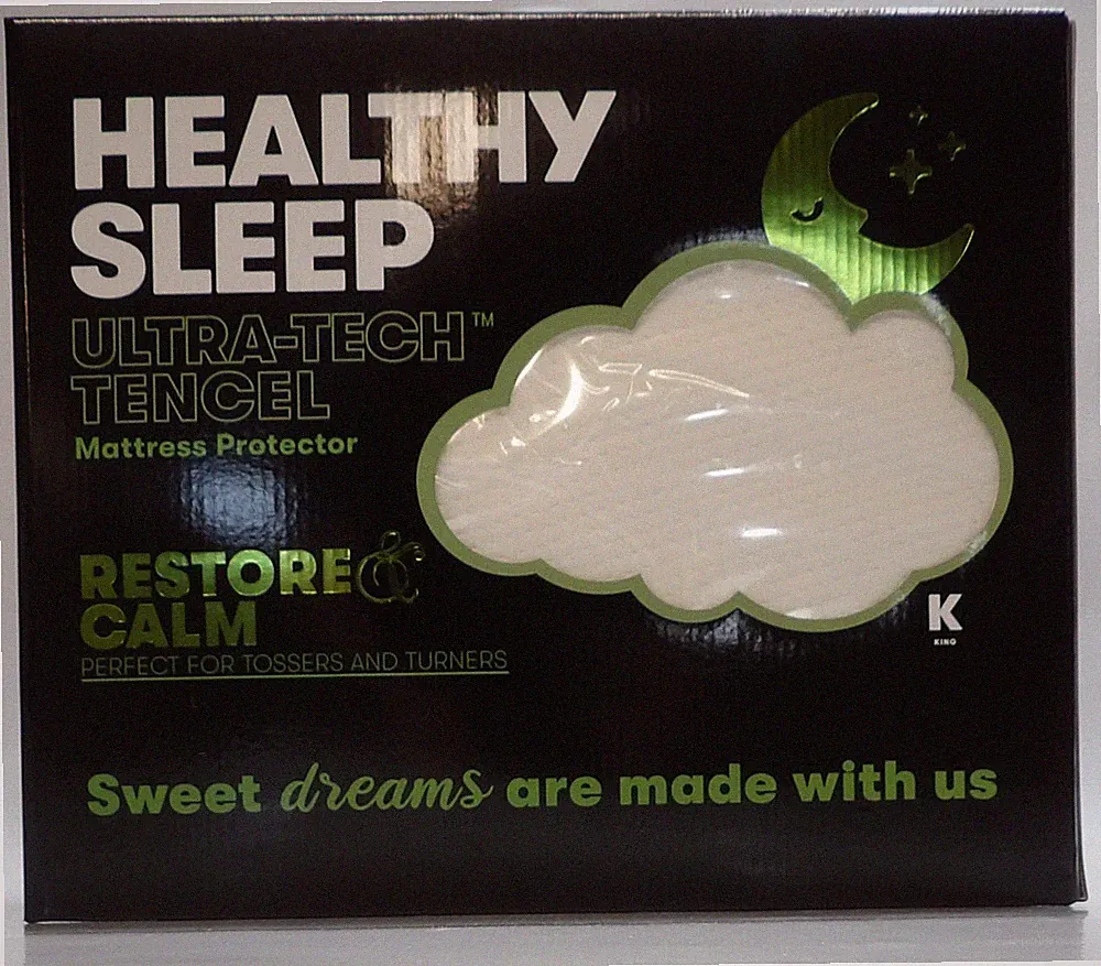 Healthy Sleep Ultra-Tech Tencel Restore & Calm Mattress Protector, Size - KING