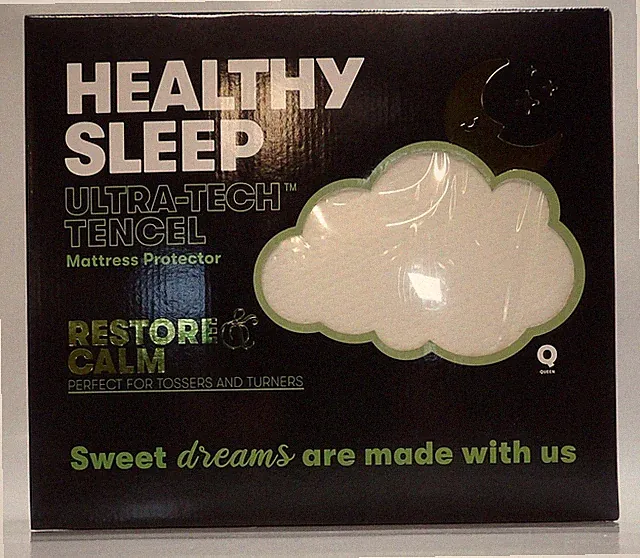 Healthy Sleep Ultra-Tech Tencel Restore & Calm Mattress Protector, Size - QUEEN