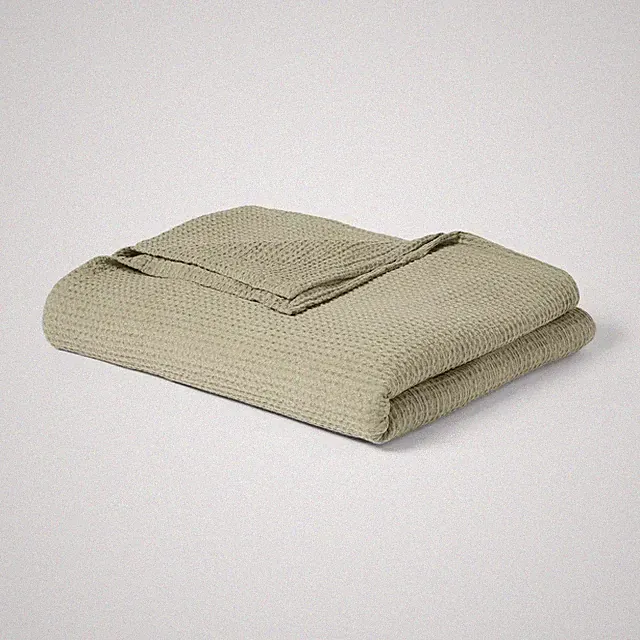 King TENCEL Lyocell Waffle Bed Blanket Green - Threshold: Cooling