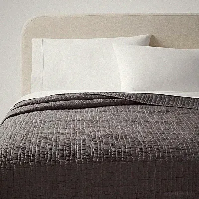 King TENCEL Quilt Dark Gray - Threshold