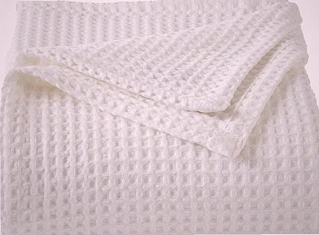 Lightweight Tencel Cotton Waffle Blanket, Soft All-Season for Hot Sleepers, Whit