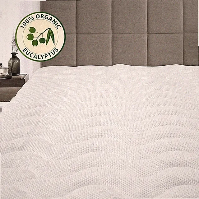 Lyocell from Eucalyptus Tencel Jacquard Mattress Pad Fits Mattress up to 15"