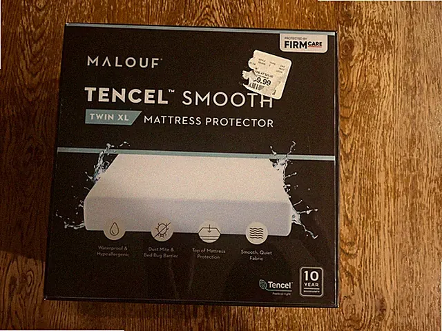 Malouf Tencel Smooth Mattress Protector Pad Waterproof/Hypoallergenic Twin XL.