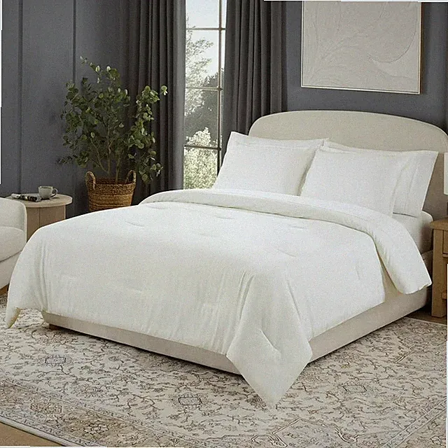 Member’s Mark 3-Piece Cotton Tencel Sateen Comforter Set FULL/QUEEN White