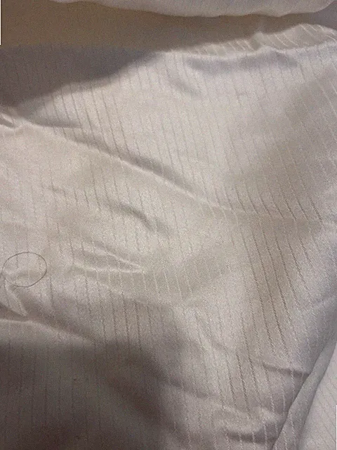 NEW Charisma White pinstripe Tailored Bedskirt 18" Drop Queen