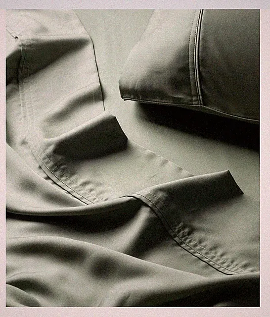 Olive Crate 100% Eucalyptus TENCEL Cooling - QUEEN Sheet Set 4pc Moss
