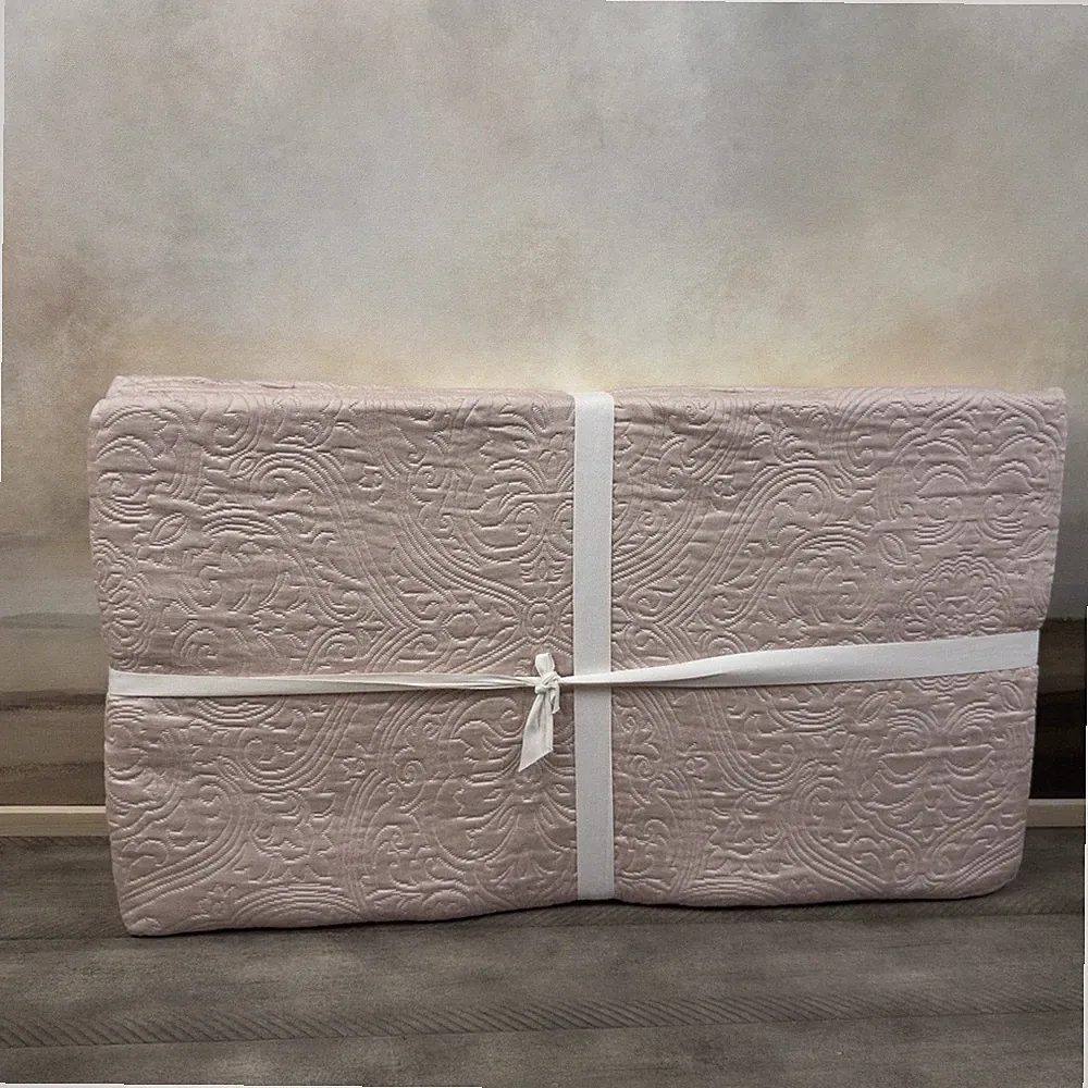 Pottery Barn Tencel Cotton Bed Throw Blanket King/Cal. King 108”x98” Blush NWOT