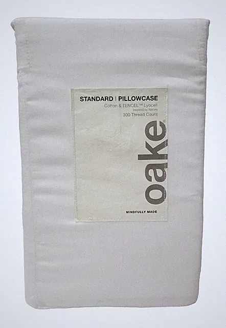 Standard Size Pillowcase Ivory 300 CT Cotton Tencel Lyocell Mindfully Made New