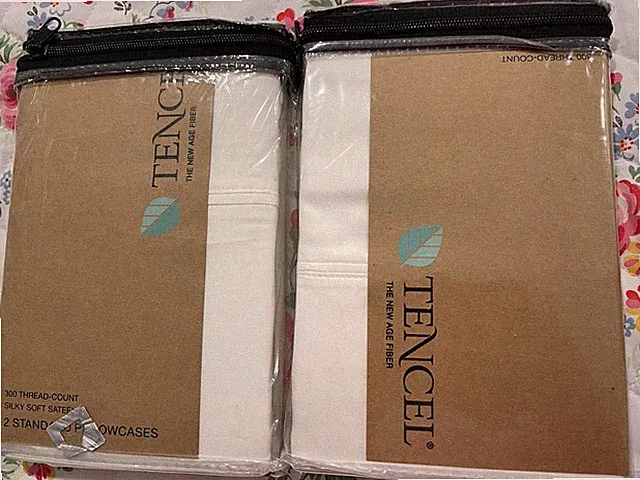 Tencel India New 4pc Standard Cases Tencel/Cotton White