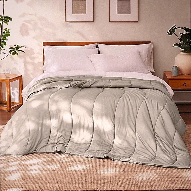 Tencel Lyocell Luxury Ultra Soft down Alternative Comforter, Taupe, Queen