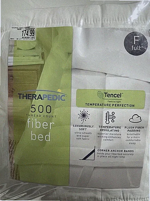 Tencel Therapedic Fiber Bed Mattress Topper Full Size - New