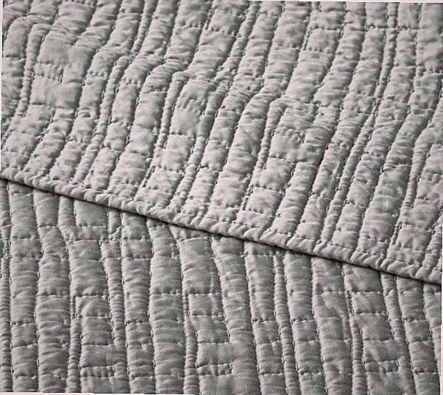 Threshold Full Queen Size Tencel Quilt Light Green Woven Coverlet