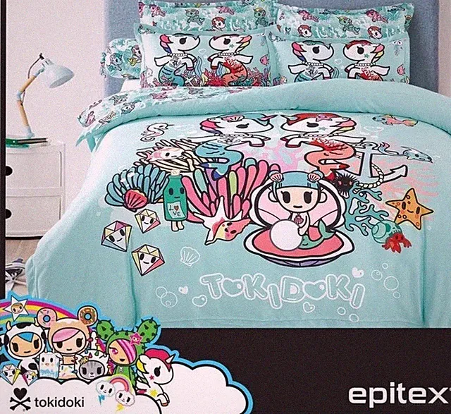 Tokidoki Mermicorno Epitex 1000 Thread Count Tencel Twin Bedding Set Read