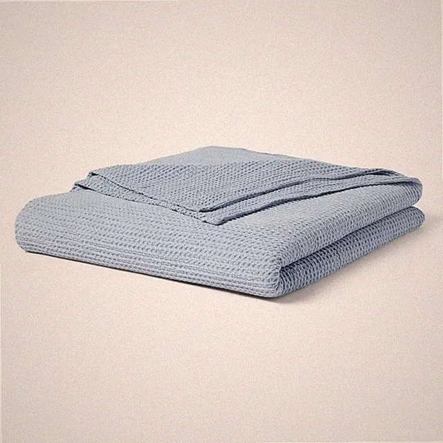 Twin/Twin XL TENCEL Lyocell Waffle Bed Blanket Light Blue - Threshold