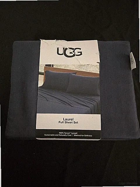 #= UGG Laurel Full Sheet Set 100% Tencel Lyocell Washable Soft Navy NEW